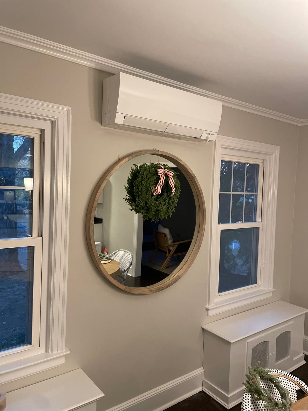Mitsubishi Electric ductless indoor unit installed in a New Canaan home by Celco