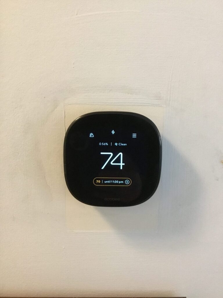 ecobee smart thermostat installed by Celco at a Shelton, CT home